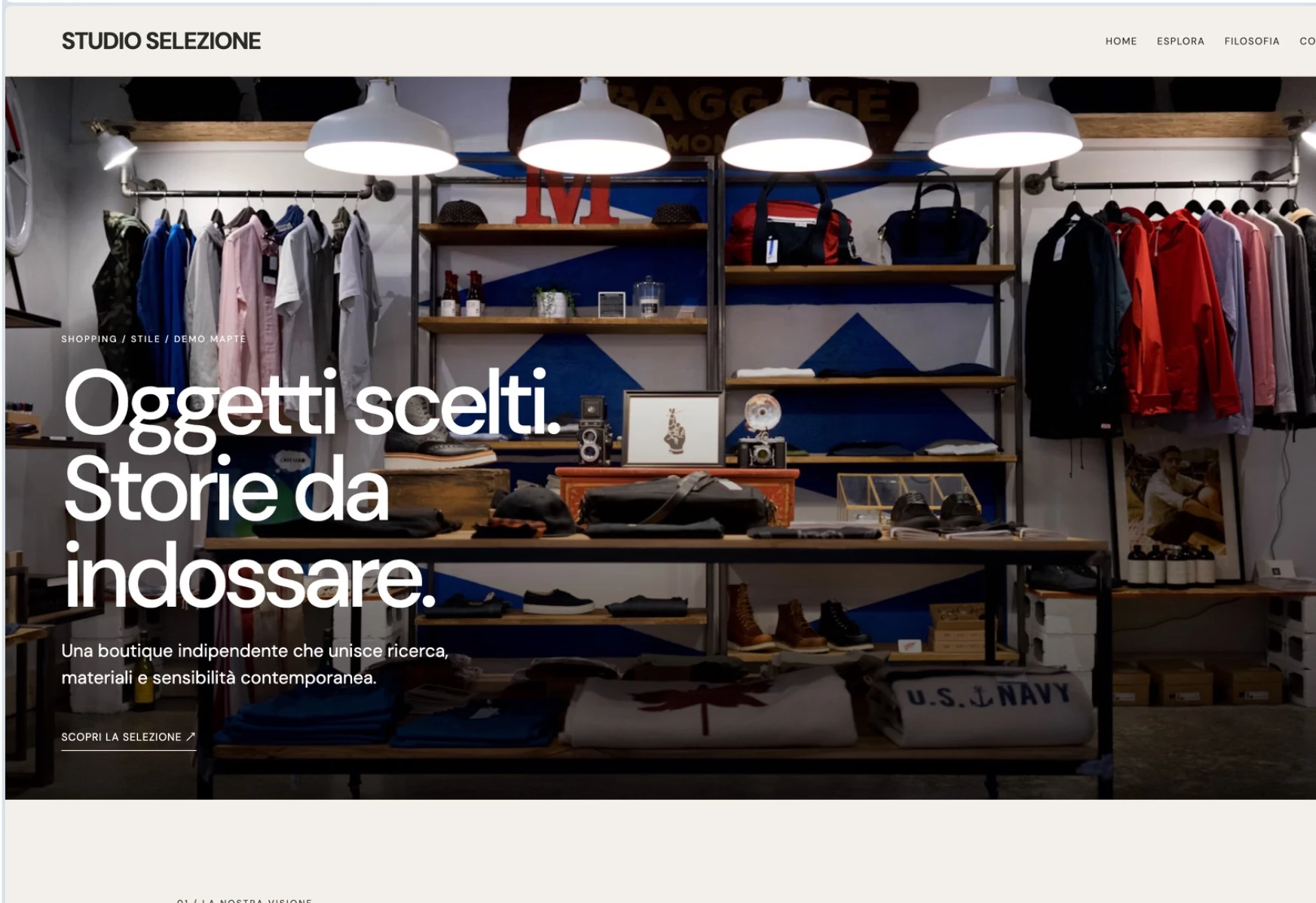 Anteprima del sito demo Editorial